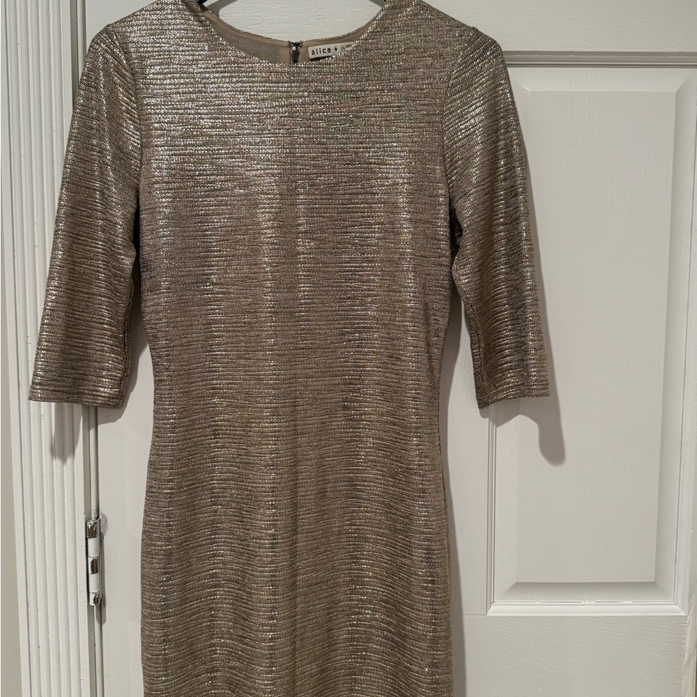 Gold midi dress